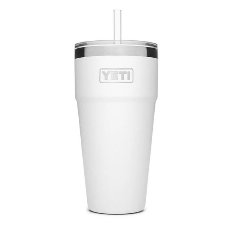 YETI Rambler 26 oz Straw Cup White