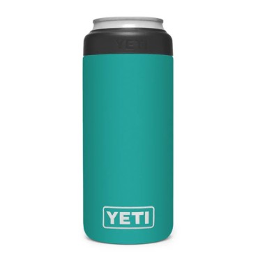 Yeti Rambler 12 oz Colster Slim Can Insulator Aquifer Blue