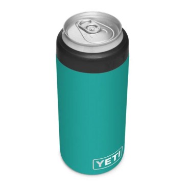 Yeti Rambler 12 oz Colster Slim Can Insulator Aquifer Blue