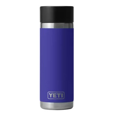 Yeti Rambler Bottle 18 oz Offshore Blue with Hotshot Cap