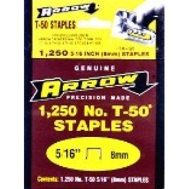 Arrow Fasteners 50524 1250PK 5/16 T50 STAPLE