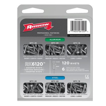 Arrow Fasteners RK6120 RIVET ASSORTMENT KIT