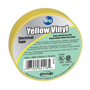 Intertape Polymer 4116 3/4x60 YELLOW ELEC TAPE