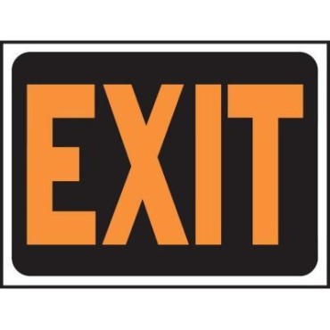 HY-KO 3003 9X12 EXIT PLASTIC SIGN