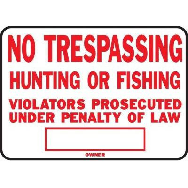 HY-KO SS5 10X14 LEGAL NO TRES SIGN