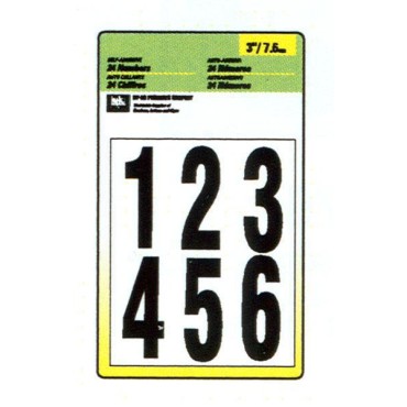 HY-KO MM-14N 3IN BL/WH NUMBERS