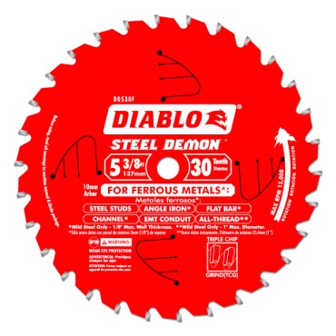 Diablo 5-3/8" x 30t x 5/8" Steel Demon Tcg Ferrous Cutting Circular Saw Blade