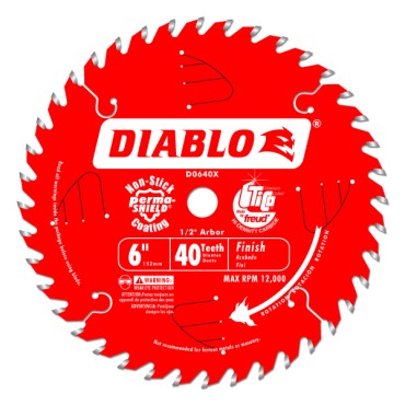 Diablo 6" x 40T x 1/2" Trim Saw Blade 