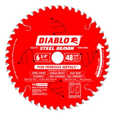 Diablo 6-3/4" x 48T Steel Demon Ferrous Cutting Circular Saw Blade