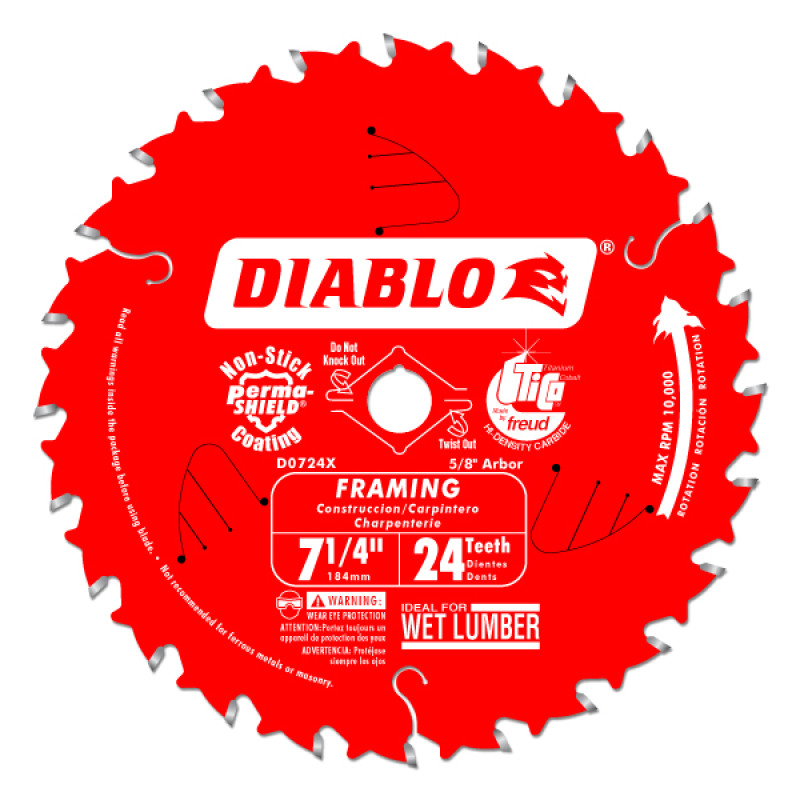 Diablo 7-1/4" x 24T x 5/8" Framing Saw Blade
