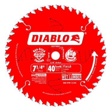 Diablo 7-1/4" x 40T x 5/8" Finishing Saw Blade