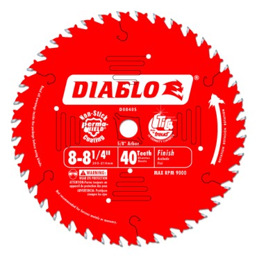 Diablo 8-1/2" x 40T  Slide Miter Saw Blade 