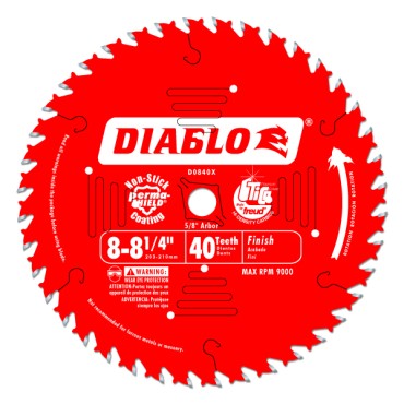 Diablo 8 1/4" X 40 Tooth X 5/8 Finish