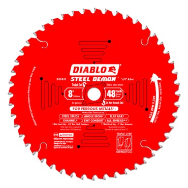 Diablo 8" X 48 Tooth X 5/8 Tcg Ferrous