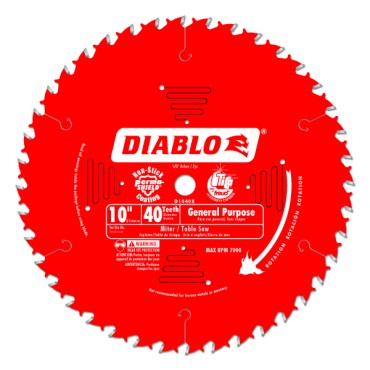 Diablo 10" X 40 Tooth X 5/8 Gen Purpose