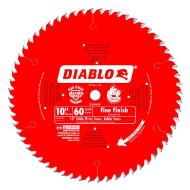 Diablo 10" X 60 Tooth X 5/8 Fine Finish Slide
