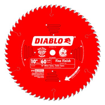 Diablo 10" X 60 Tooth X 5/8 Fine Finish