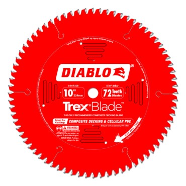 Diablo 10" X 72 Tooth X 5/8 Composite Decking