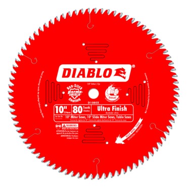 Diablo 10" X 80 Tooth X 5/8 Ultra Finish