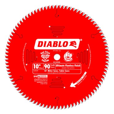 Diablo 10" X 90 Tooth X 5/8 Ultimate Flawless Finish