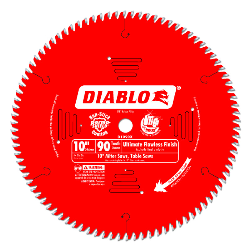 Diablo 10" X 90 Tooth X 5/8 Ultimate Flawless Finish