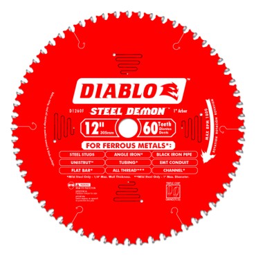 Diablo 12" X 60 Tooth X 1" Tcg Ferrous