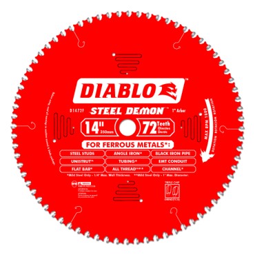 Diablo 14" X 72 Tooth X 1" Tcg Ferrous