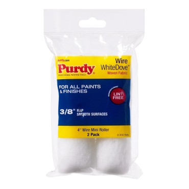 Purdy 140606042 4" WHITE DOVE 2-PK MINI ROLLER COVERS