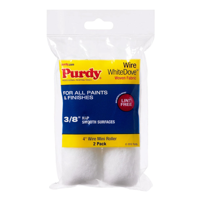 Purdy 140606042 4" WHITE DOVE 2-PK MINI ROLLER COVERS