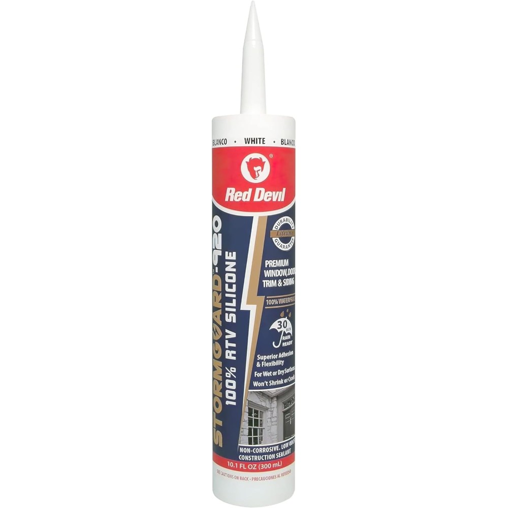 Red Devil 0780 WHITE STORM GUARD SILICONE CAULK
