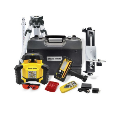 David White 47-LM130HVK-4T Horizontal/Vertical Rotary Laser w/ Tripod & Grade Rod (Tenths)