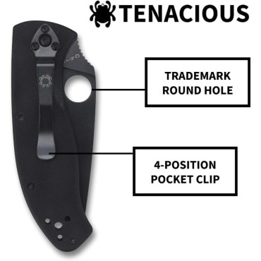 Spyderco Tenacious Black Blade C122GBBKP