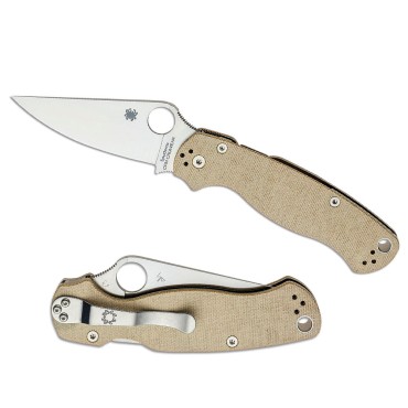 Spyderco Para Military 2 Folding Knife Micarta C81MPCW2
