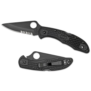 Spyderco C11PSBBK Delica 4 Folding Knife ComboEdge