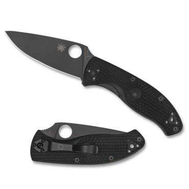 Spyderco Tenacious Lightweight Folding Knife Plain Blade C122PBBK