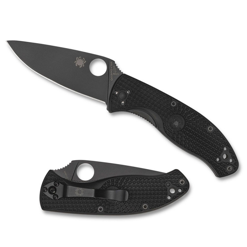 Spyderco Tenacious Lightweight Folding Knife Plain Blade C122PBBK