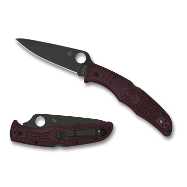 Spyderco Endura 4 Burgundy Folding Knife C10BGBKP