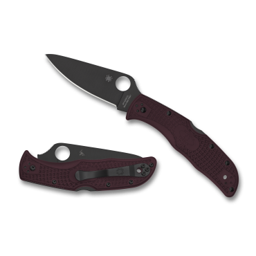 Spyderco Endela Lightweight Burgundy Folding Knife C243BGBK