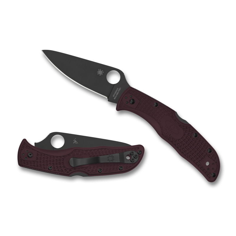Spyderco Endela Lightweight Burgundy Folding Knife C243BGBK
