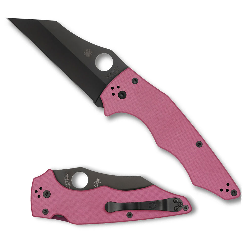 Spyderco C253GPPNBKP YoJumbo Pink G-10 Black Blade Sprint Run Spyderco C253GPPNBKP YoJumbo Pink G-10 Black Blade Sprint Run