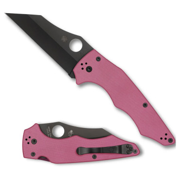 Spyderco C253GPPNBKP YoJumbo Pink G-10 Black Blade Sprint Run