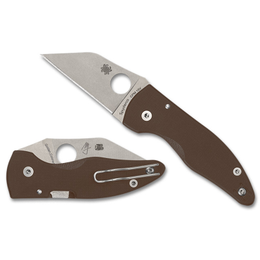 Spyderco MicroJimbo Brown Sprint Run Folding Knife C264GBN15V