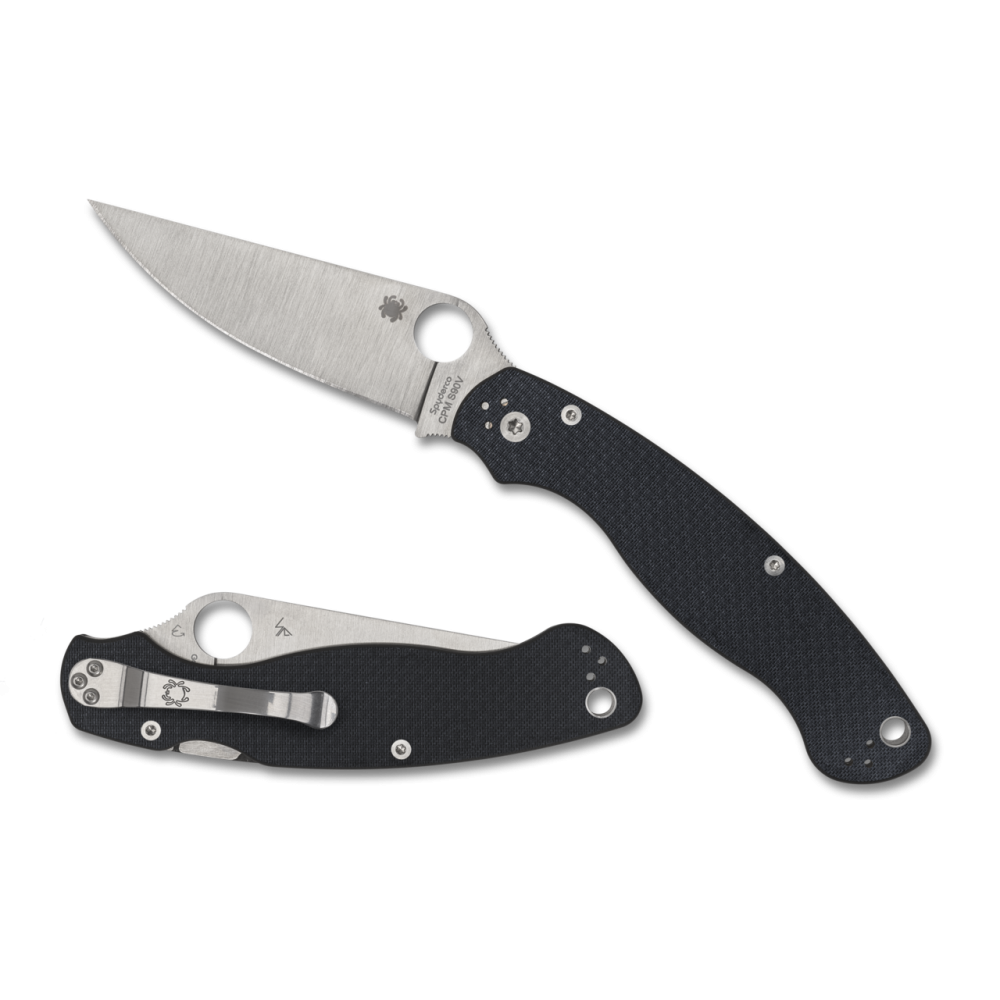 Spyderco Military 2 Carbon Fiber Sprint Run PlainEdge Knife C36CFP2