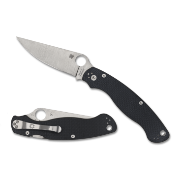 Spyderco Military 2 Carbon Fiber Sprint Run PlainEdge Knife C36CFP2