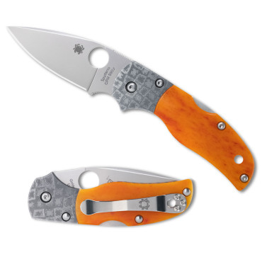 Spyderco Native 5 50th Anniversary Amber Bone Sprint Run C41BA50TH