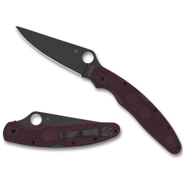 Spyderco Police 4 Folding Knife Burgundy C07BGBKP4