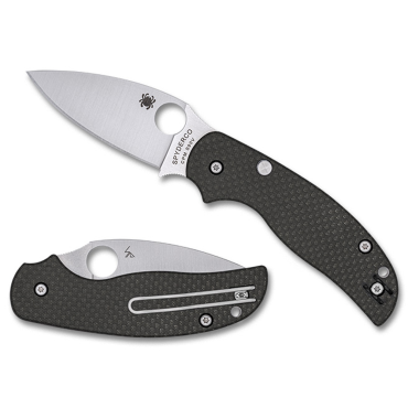 Spyderco Sage 6 Carbon Fiber Button Compression Lock Knife C123CFBCLS90V
