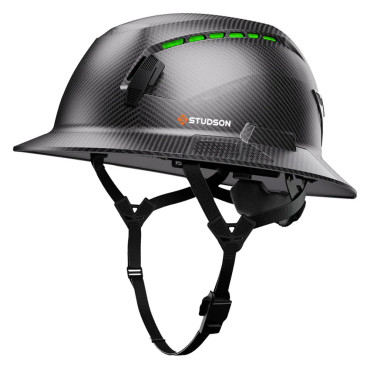 STUDSON SHK-1 Full Brim Vented Safety Helmet - Carbon
