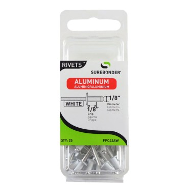 Surebond FPC42AW 1/8ALUM 25PK WHT RIVET