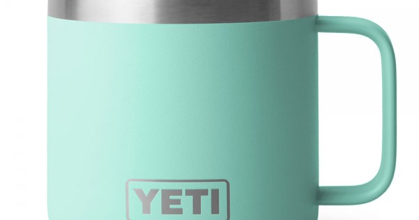 New Yeti Rambler 14 oz Triplegrip Handle Camp Cup Mug - Seafoam